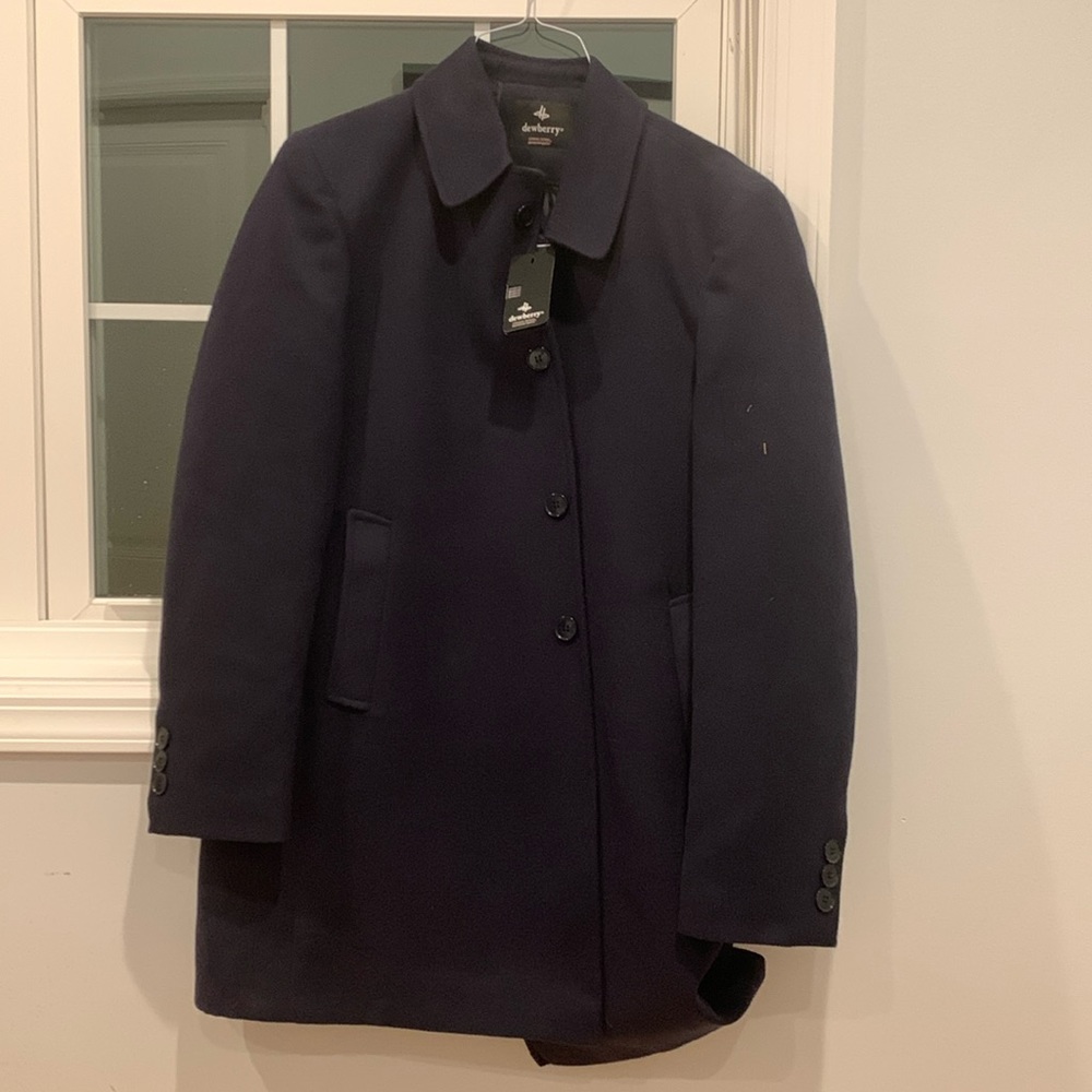 DEWBERRY CHESTERFIELD COAT DARK BLUE